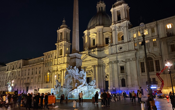 Roma di notte piazza navona