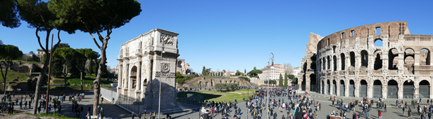 Kolosseum und Forum Romanum